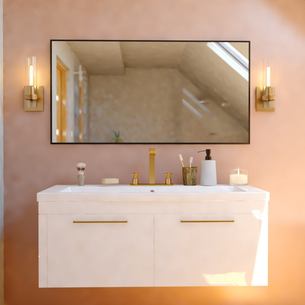 Vaxcel Lighting W0428 Bari 13" Tall Bathroom Sconce - Satin Brass