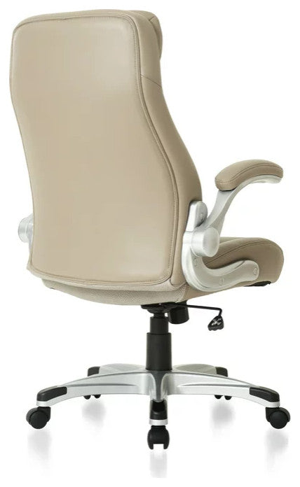 Executive Office Chair, Ergonomic Design With Adjustable Lumbar Support, Taupe
