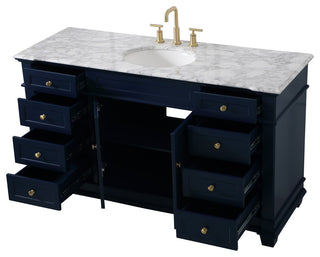 Weston Single Bathroom Vanity Set, Blue, 60
