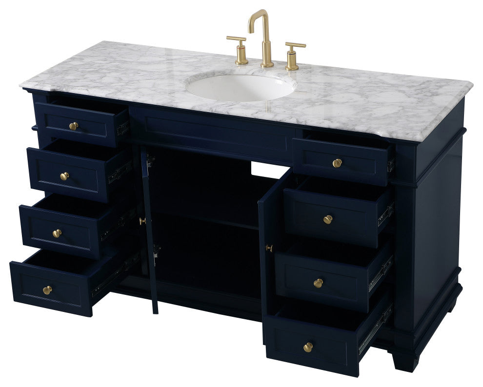 Weston Single Bathroom Vanity Set, Blue, 60