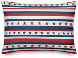 Flag Stars and Stripes 14x20 Lumbar Throw Pillow