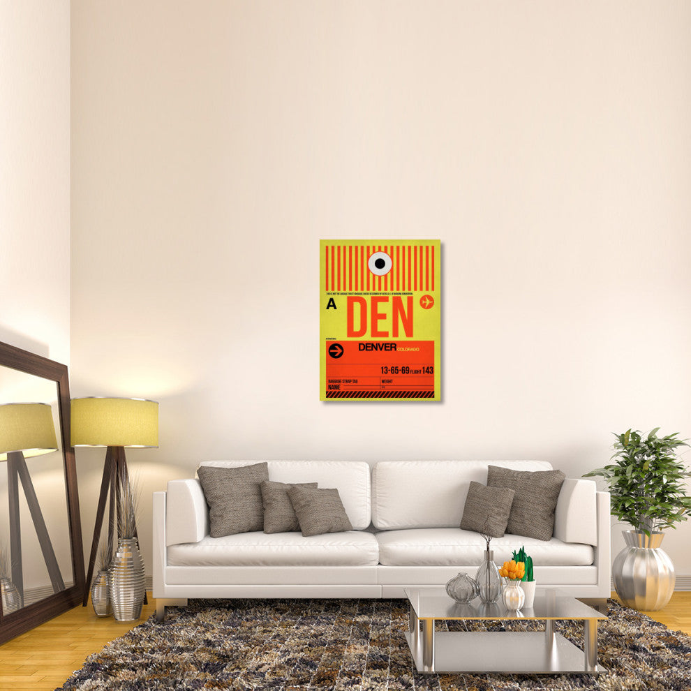 "DEN Denver Luggage Tag 1" Fine Art Print