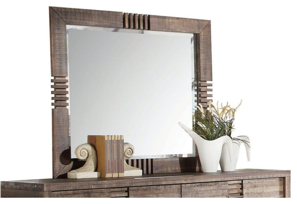 HomeRoots Reclaimed Oak Finish Rectangular Mirror