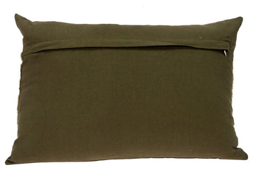 Glam Olive With Gold Sequins Lumbar Throw Pillow