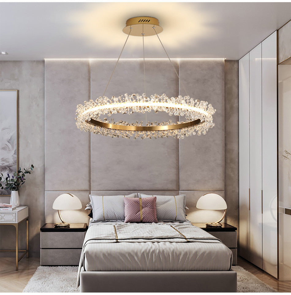 Capri Crystal Ring Chandelier, Diameter 24"