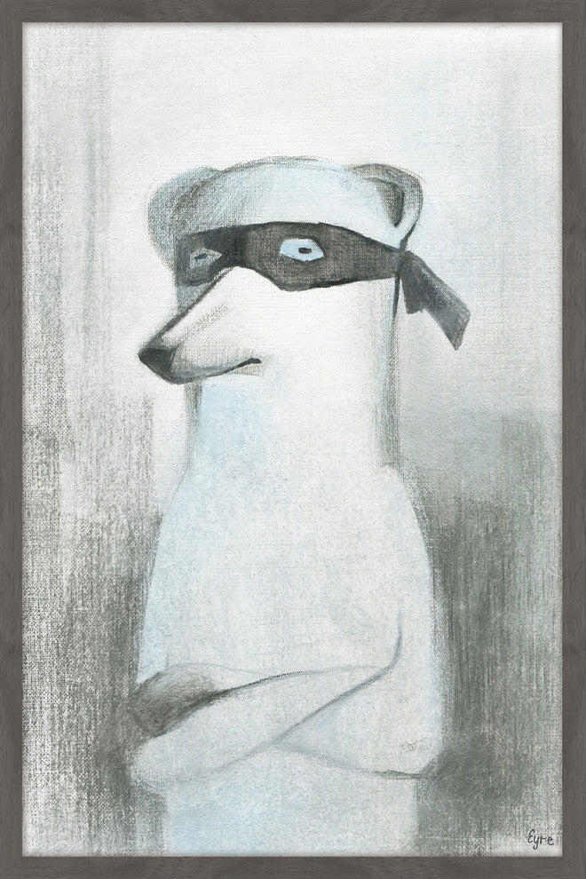 "Justice Bear" Framed Painting Print, 24"x36"