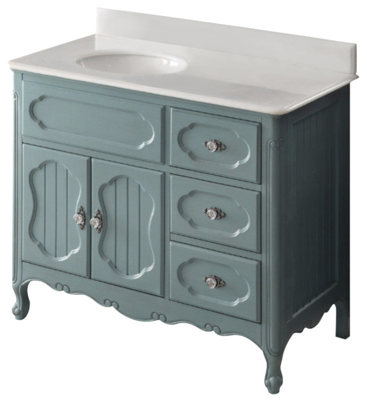 42" Victorian Cottage-Style Knoxville Bathroom Sink Vanity
