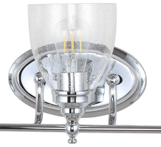 Marais Metal/Glass LED Vanity Light, Chrome, Width: 22.25"