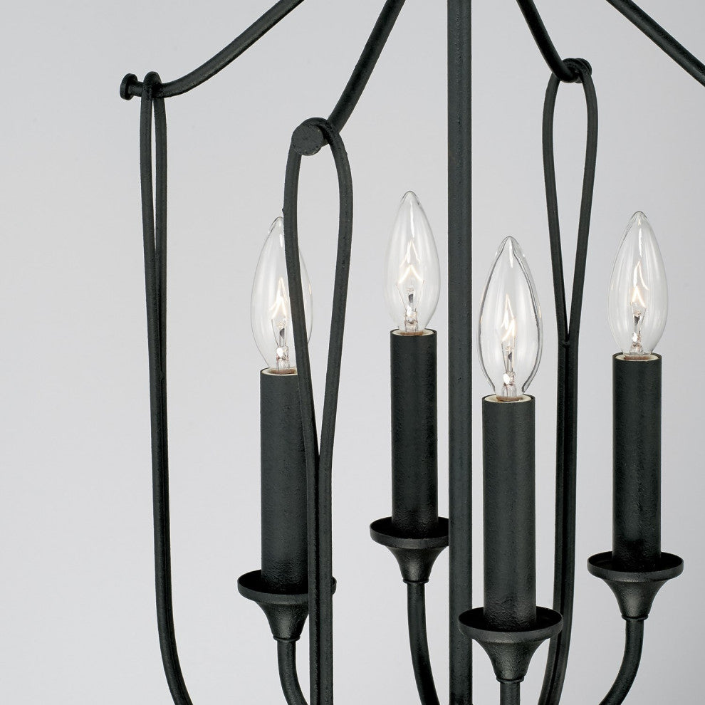 Capital Lighting Bentley 4-Light Foyer 541641BI Black Iron