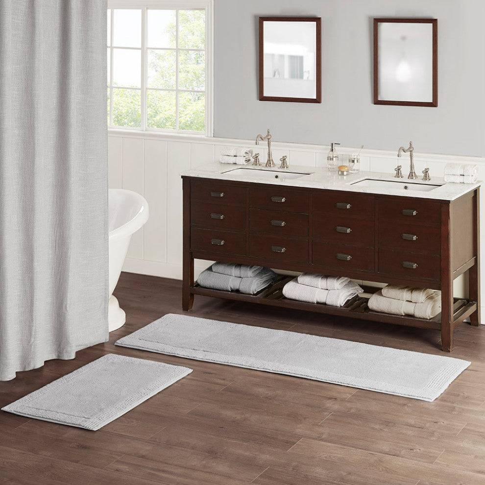 Madison Park Signature Splendor 100% Cotton Tufted 3000GSM Reversible Bath Rug