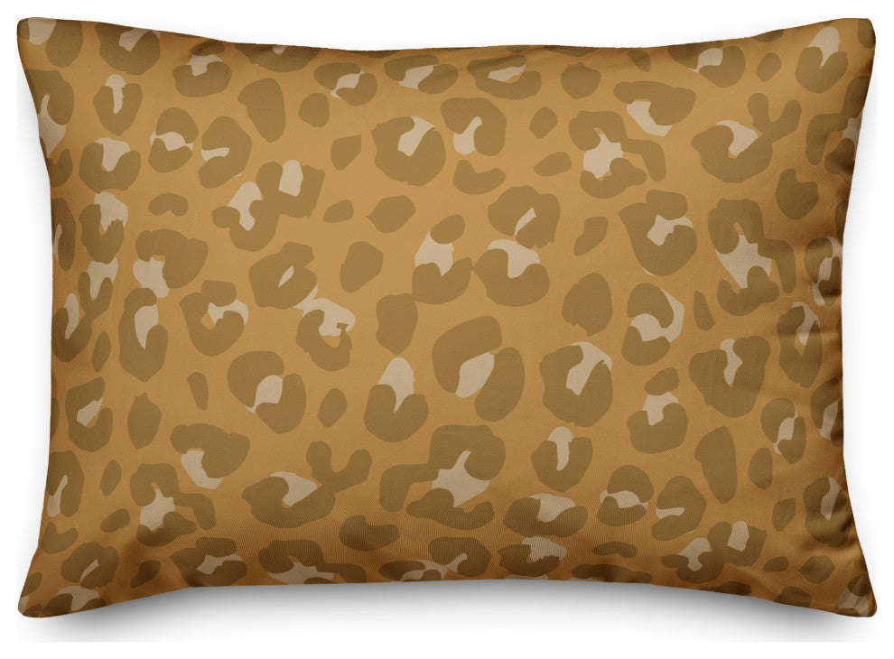 Yellow Leopard 20x14 Spun Poly Pillow