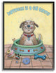 Stupell Industries Happiness Is A Full Tummy Dog Cartoon Pet Design, 24"x30"