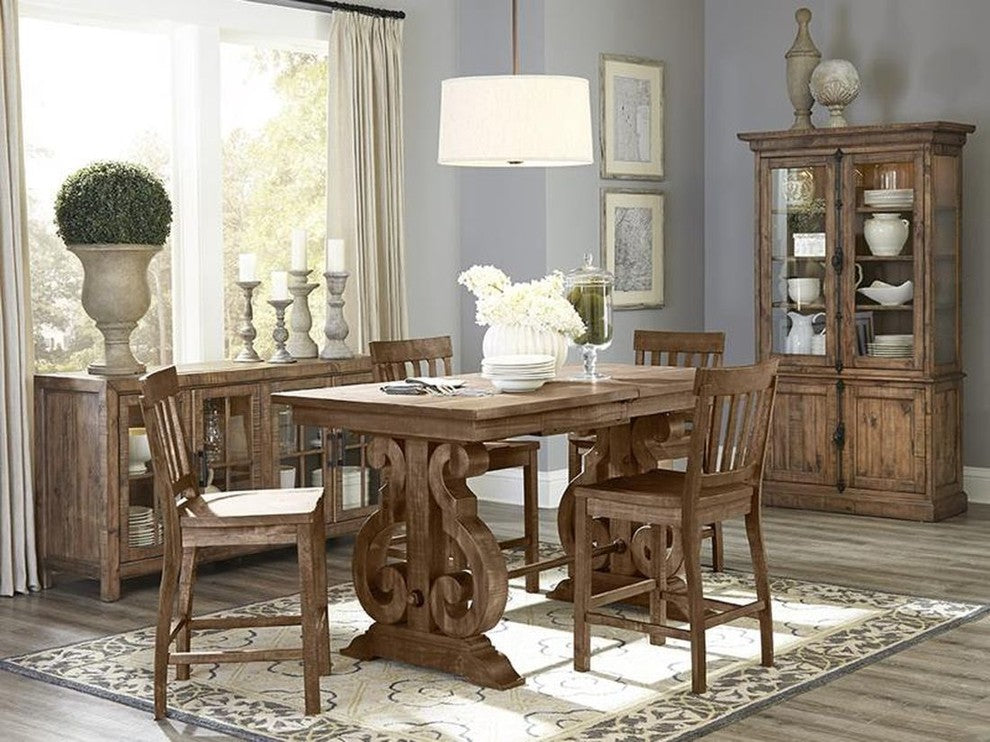 Magnussen Willoughby Rectangular Counter Table in Weathered Barley