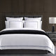 Embroidered Border Duvet Cover Set, 3 Piece, Navy, Twin
