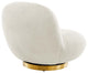Kindred Upholstered Fabric Swivel Chair, Gold Ivory