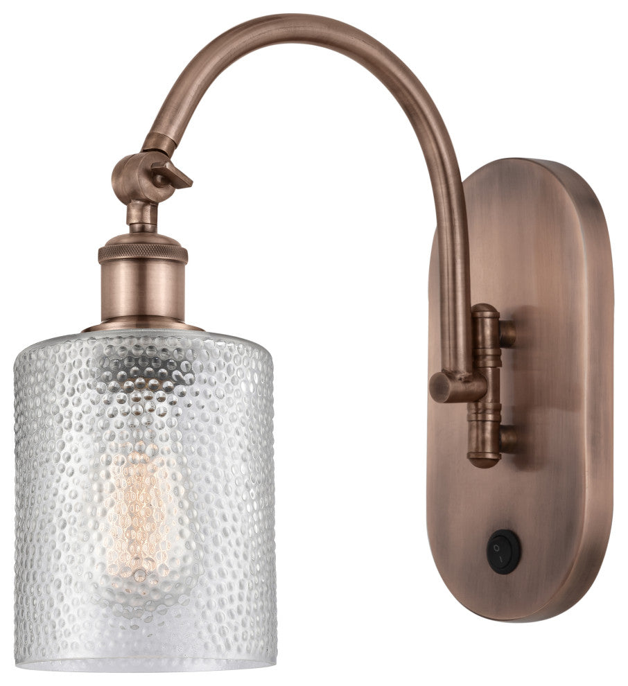 Innovations 518-1W-AC-G112 1-Light Sconce, Antique Copper
