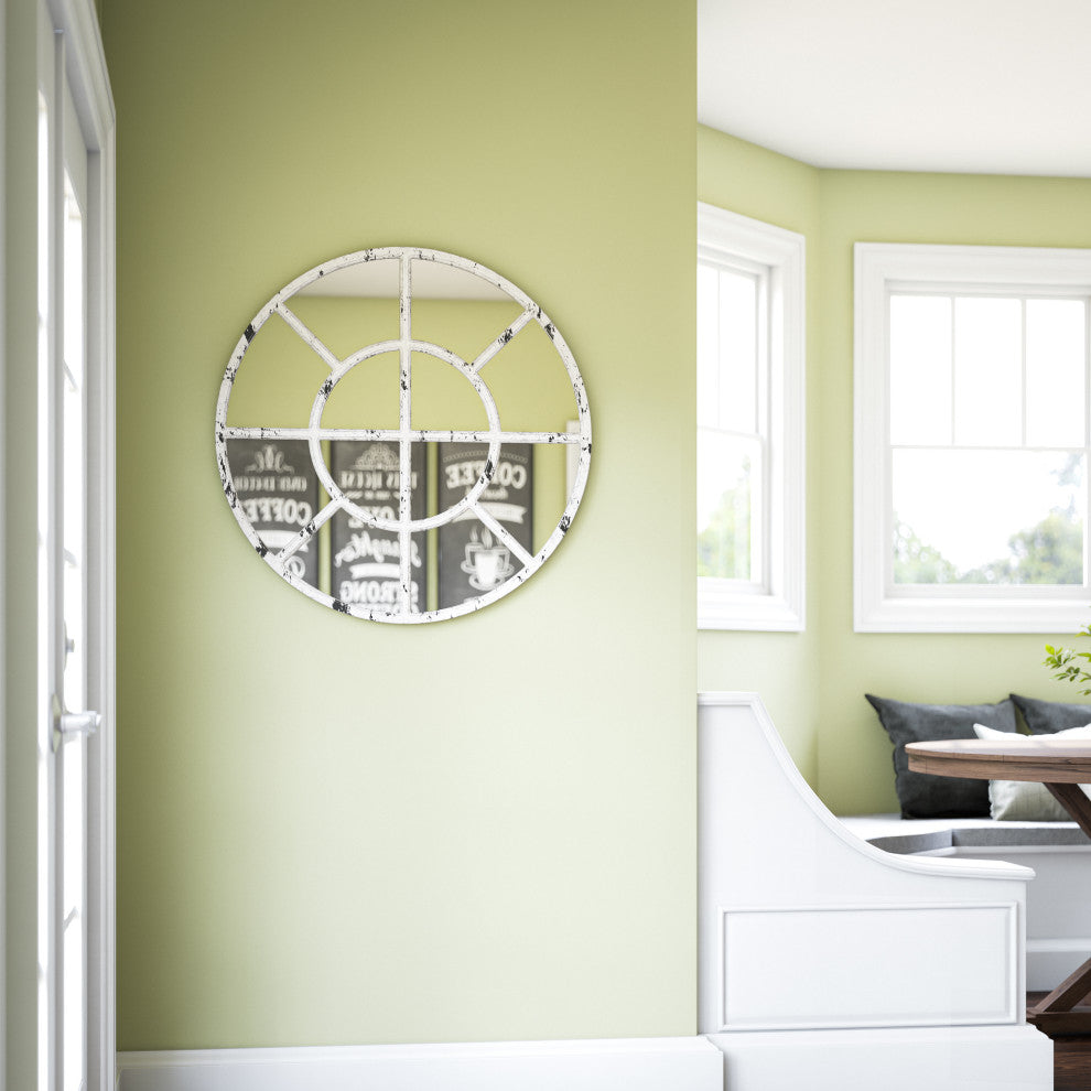 Kenroy 60581DW Mirror, Merriam Collection, Distressed White Finish