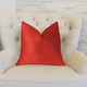 Cherry Love Orange and Red Luxury Throw Pillow, 26"x26"