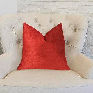 Cherry Love Orange and Red Luxury Throw Pillow, 26"x26"