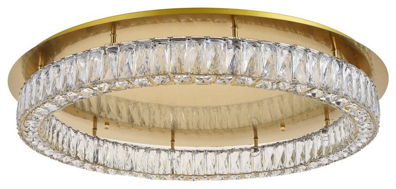 Madeleine LED Light Gold Flush Mount Clear Royal Cut Crystal