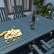 Springville 7-Piece 42x84 Dining Set, Weathered Acorn, Federal Blue