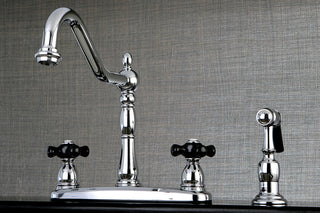 Kingston Brass Centerset Kitchen Faucet, Polished Chrome