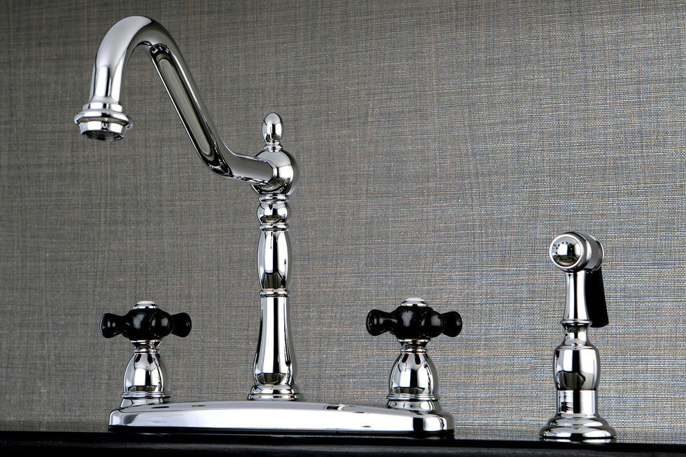 Kingston Brass Centerset Kitchen Faucet, Polished Chrome