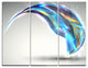 "Fantastic Abstract Illustration" Metal Wall Art, 3 Panels, 36"x28"