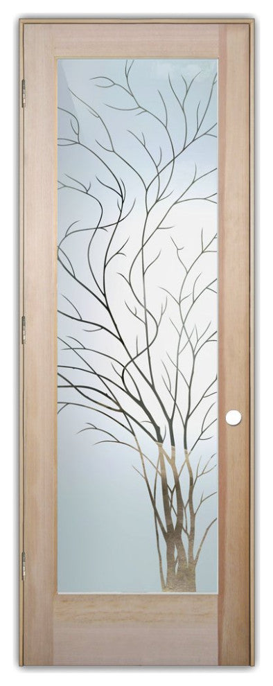 Interior Prehung Door or Interior Slab Door - Wispy Tree - Douglas Fir...