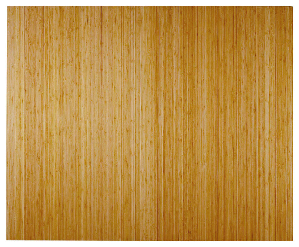 Ronson Bamboo Deluxe Roll-Up Chair Mat, Natural, No Lip, 60"x48"