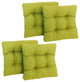 19-inch Squared Spun Polyester Tufted Dining Chair Cushion (Set of Four)
