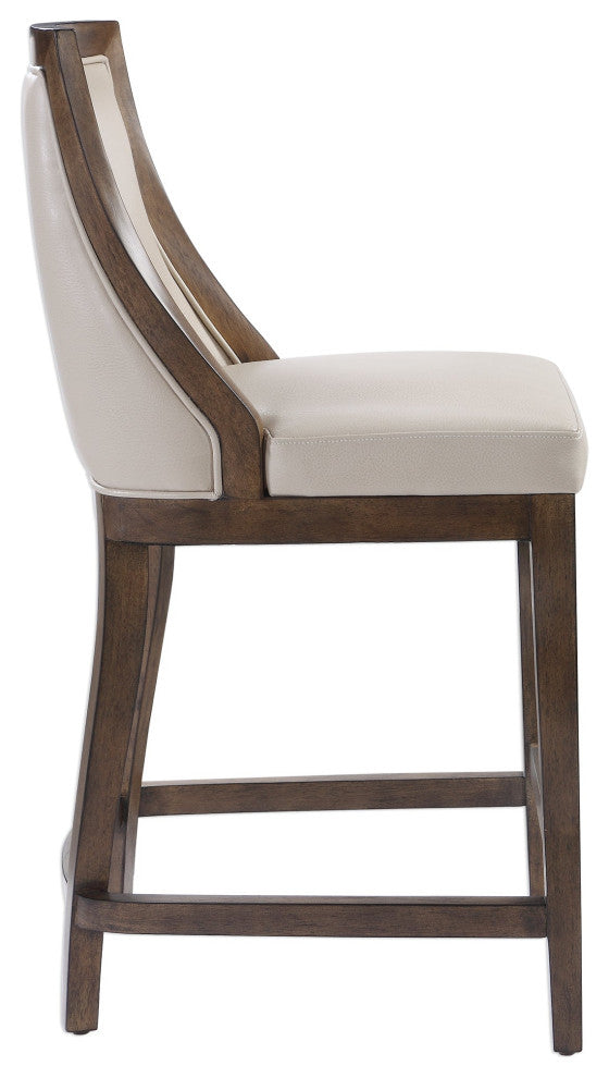 Uttermost Purcell Leather Counter Stool