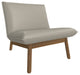 Cantor Leather Lounge Chair, Finish Shown: Fawn, Leather Shown: Cream