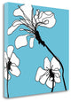 "Flowers In Blue 1" By Mette Loeber, Giclee Print on Gallery Wrap Canvas