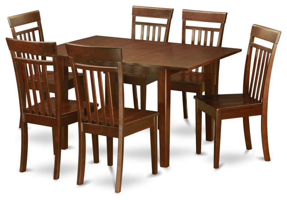 7 Pc Dinette Set For Small Spaces Dinette Table With 6 Dining Chairs