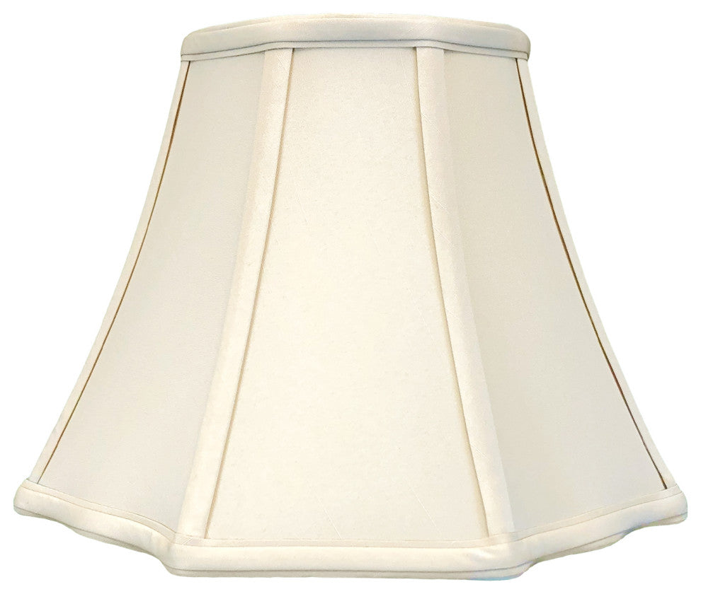 Royal Designs Flare Bottom Outside Corner Scalloped Basic Lamp Shade, Beige, Bei
