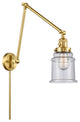 Canton Swing Arm With Switch, Satin Gold, Seedy, Seedy