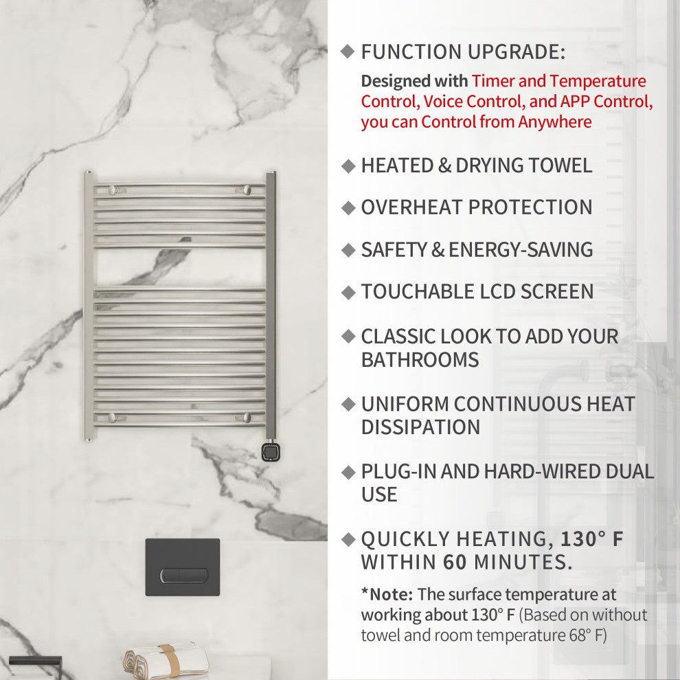 HEATGENE Smart Towel Warmer With Timer and Temperature Control, Brush