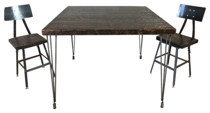 Small Wood Desk With Mid Century Hairpin Legs, 36x60x30, Beeswax