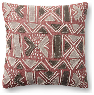 Loloi PLL0022 Rust / Multi 18" x 18" Cover w/Poly Pillow