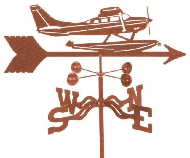 Float Airplane Weathervane With Garden Mount
