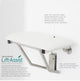 Padded Folding Wall Mount Shower Seat Bench, White, 18