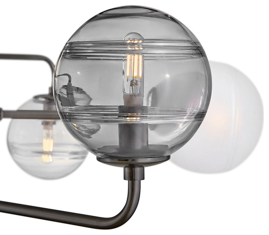 Fredrick Ramond Oberon Large Adjustable Single Tier Chandelier, Black Oxide