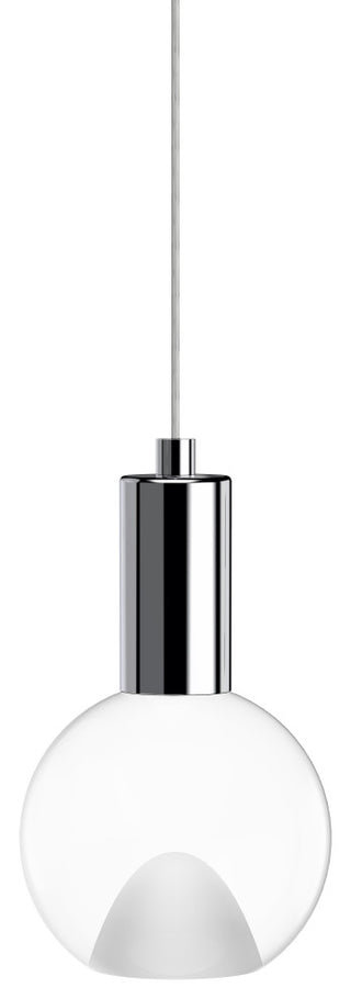Globe Small 5" Clear Acrylic Single Pendant - Polished Chrome Socket