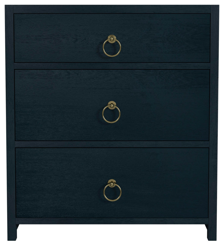 Butler Specialty Company, Lark 3 Drawer Nightstand, Blue, Navy Blue