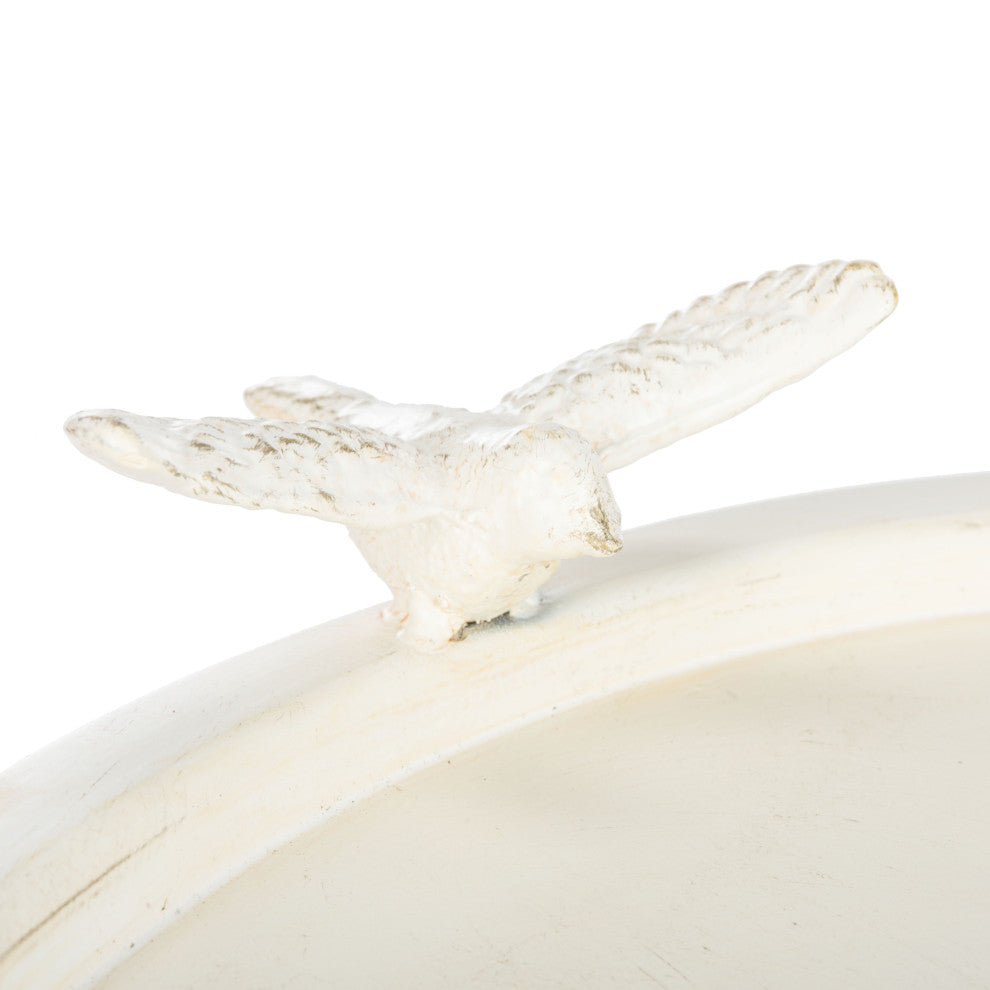 Safavieh Kensi Bird Bath, Pearl White