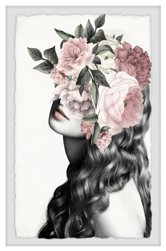 "Curly Bloom" Framed Painting Print, 24"x36"