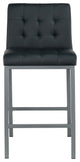 2-set Foam Modern Design Dining Chair, Metal Legs, Black Pu