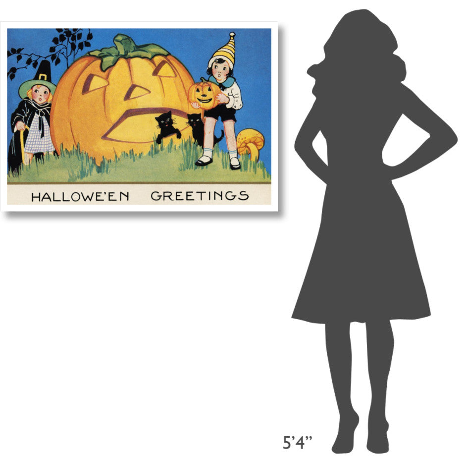 "Hallowe'en Greetings" Digital Paper Print by Halloween, 42"x29"