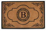 Hand Crafted Abrilina 36"x72" Coir Double Doormat Monogrammed, B